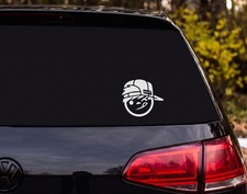 Neff Snapback Cartoon Face Silhouette Spiky Hair Grin Vinyl Decal Sticker Neff Snapback Cartoon Face Silhouette Spiky Hair Grin Vinyl Decal Sticker