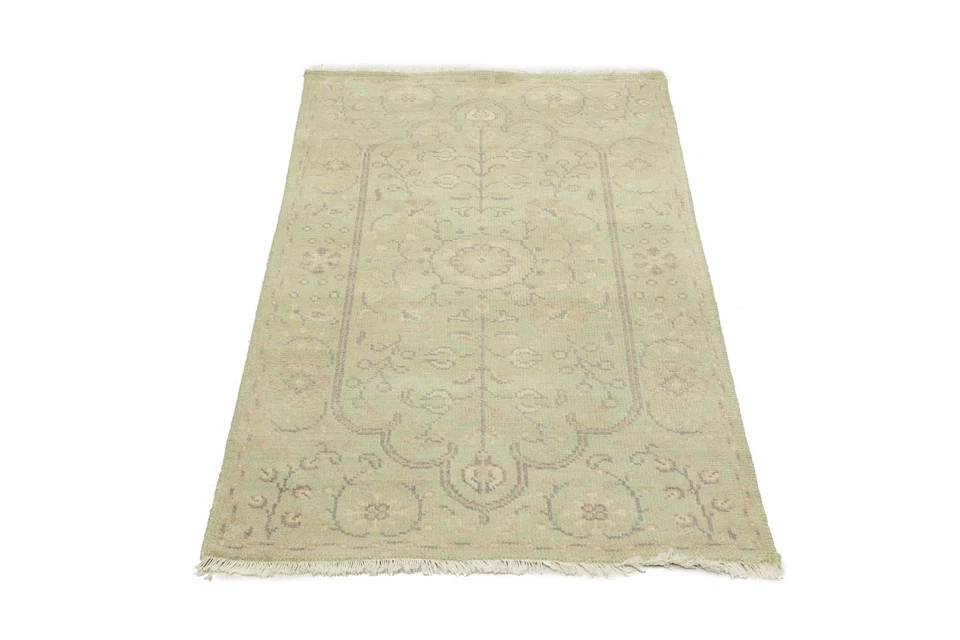 Small Transitional Muted Color Floral Oriental Rug Entryway Decor Carpet 3X5 ft - Image 4 of 4