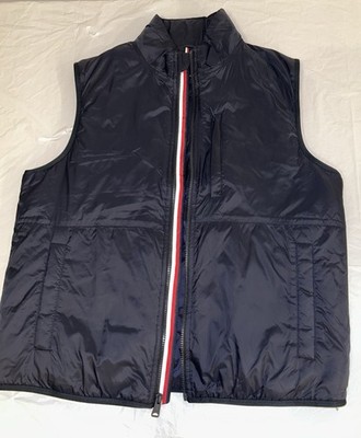 Tommy Hilfiger Navy Puffer Cold Stop Vest Jacket Mens Large PreOwned Excellent