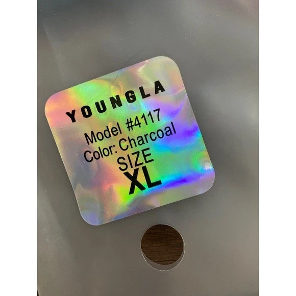 YOUNGLA Superman Compression Shirt Men's XL Charcoal Short Sleeve Athletic Gym - Image 2 of 4