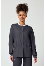 Cherokee Women Scrubs Snap Front Warm-Up Jacket 4350 PWTW Pewter Free Ship