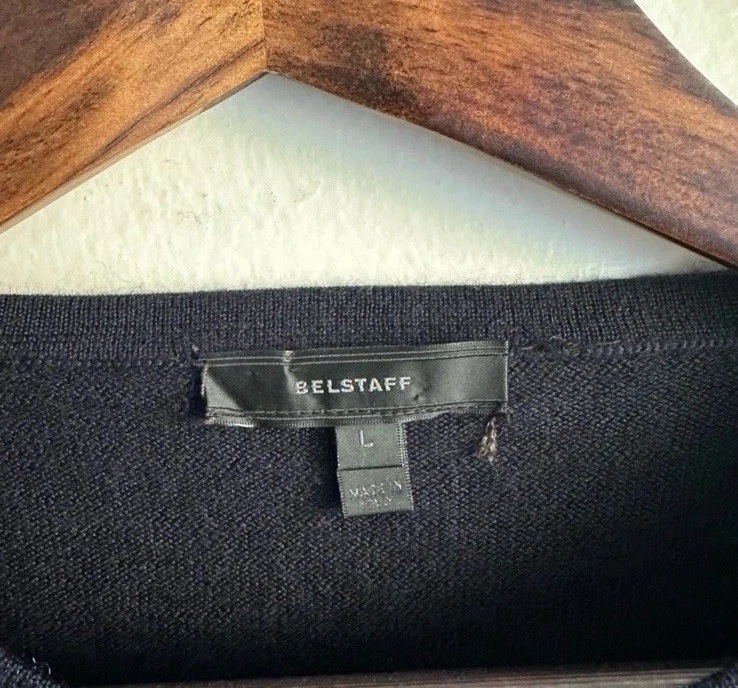 Belstaff Dark Navy Crewneck Cashmere Silk Sweater US L - Image 2 of 4