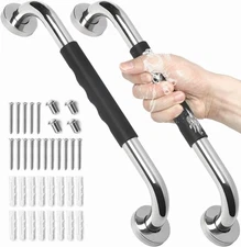 2 Pack Grab Bars for Bathroom, 16 Inch 16inch - silicone, Stainless Steel 