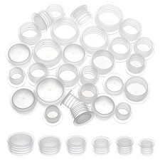 30PCS 6 Size Salt and Pepper Stoppers Plugs, Plastic Regular, Clear