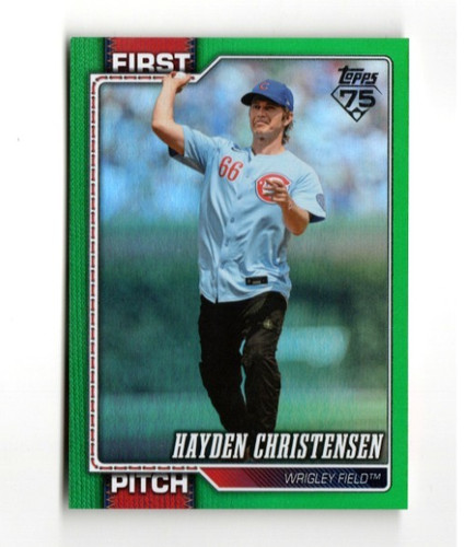 2026 Topps Series 2 Hayden Christensen FIRST PITCH GREEN FOIL #43/99