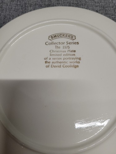 4 Vtg Smuckers Christmas Collector Plate Lot David Coolidge 1975-1978 - Picture 10 of 16