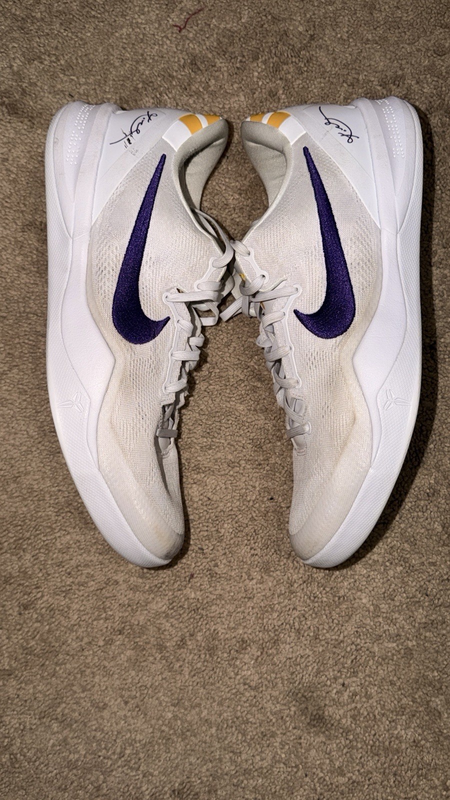 Nike Kobe 8 Protro Men's Size 13 Lakers Home HF9550-100