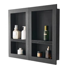 Uimoso Shower Niche 16"x 24"+ 16"x 24"Recessed Wall Organizer for Bathroom