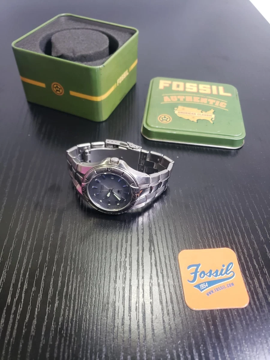 Fossil Blue Silver Band Wristwatches for sale | eBay