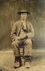 CIVIL WAR CONFEDERATE WOUNDED SOLDIER FROM BATTLE OF BIG BETHEL TINTYPE PHOTO