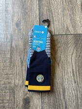 Stance Fusion Basketball Socks 559 Logo Crew Denver Nuggets MEDIUM 6-8.5 NBA