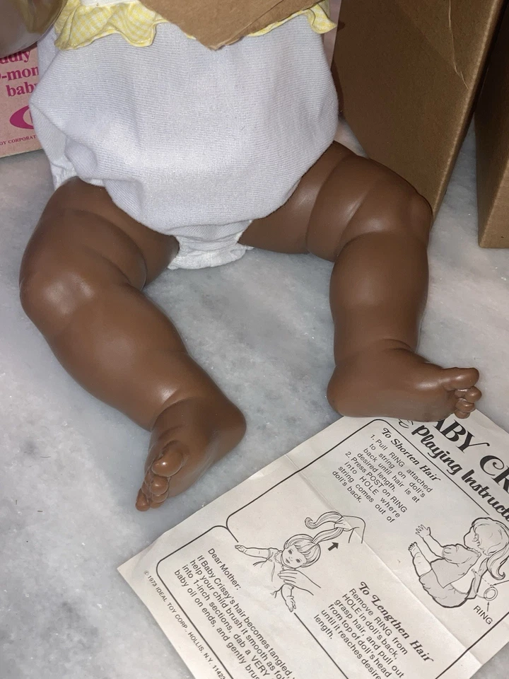 Ideal Toys AA BABY CRISSY Growing Hair 24” Rare African Doll 1973/1980 New - Image 2 of 4