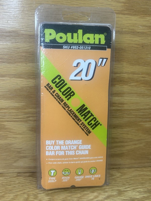GENUINE Poulan Chainsaw Chain Color Match 20" 952-051310 952051310