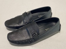 Prada Driving Loafers Moccasins Black Saffiano Leather Men’s Shoes UK10.5/US11.5