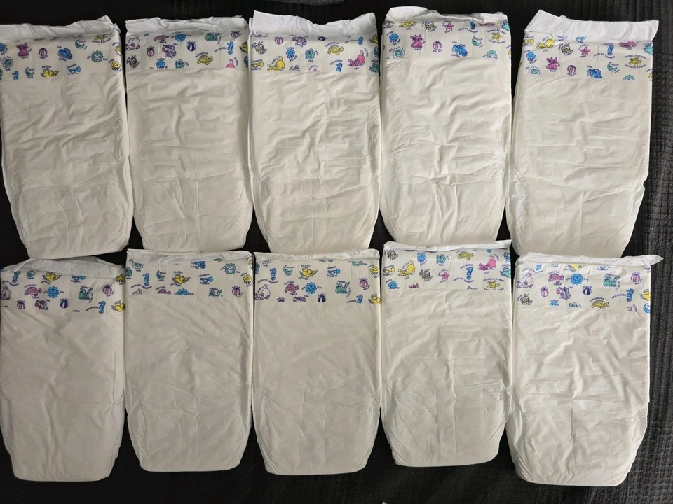 10 Vintage monbené 4/5 JUNGEN Windeln Alte Windel Folien Plastik Reborn - Bild 1 von 2