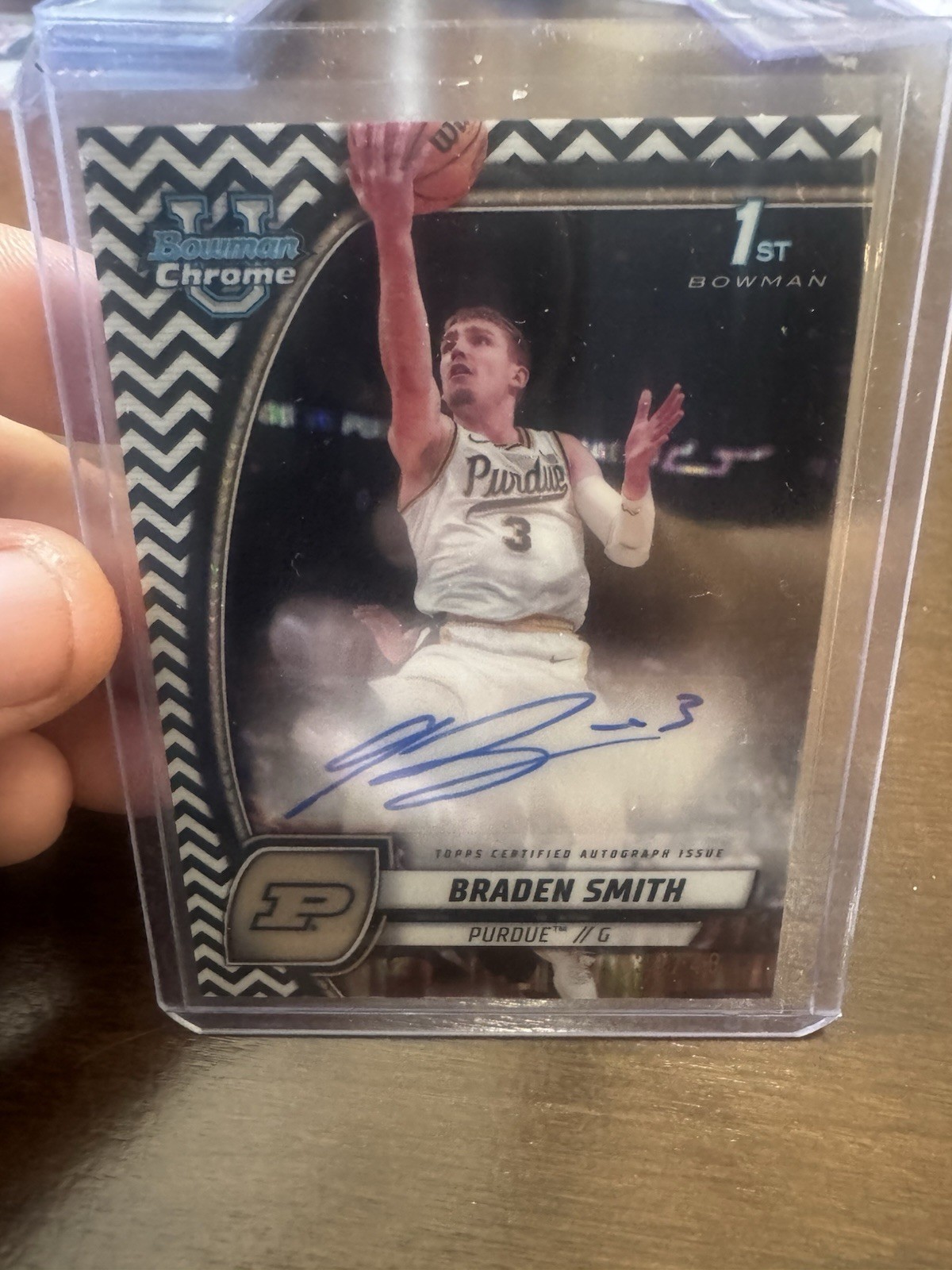 Braden Smith 2024 Bowman U Chrome #12 Black White Stealth AUTO /48 1st RC 📈🔥