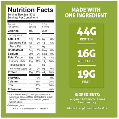 Organic Edamame Fettuccine Pasta - High Protein Power/--~