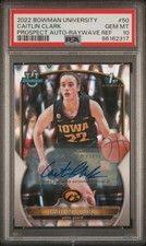 2022 BOWMAN CHROME UNIVERSITY #50 CAITLIN CLARK 165/199 PSA 10