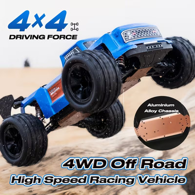 All Terrain 40KM/H High Speed 4WD Off Road Climbing RC Truckwith Alloy Chassis