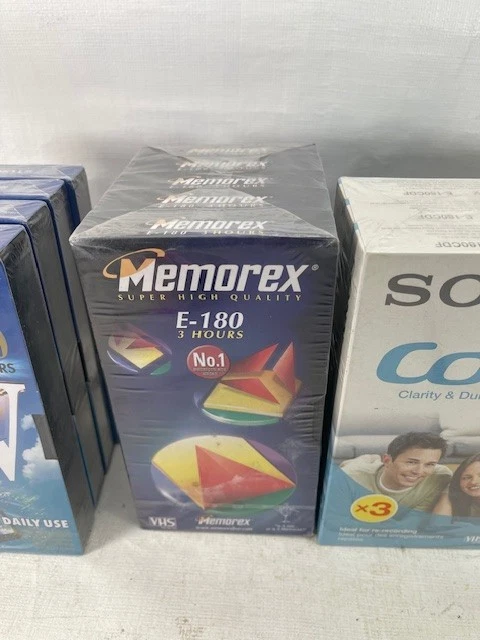 15 Brand New VHS Video Tapes New Sealed TDK, Memorex Sony, Granada, JVC - Image 3 of 4