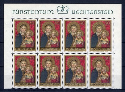 LIECHTENSTEIN 1973 Christmas Painting of Our Lady of B. by Thomas of Foligno MNH**