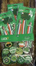 St. Patrick  s Day 3 Suspenders  10 Necklaces NIB.