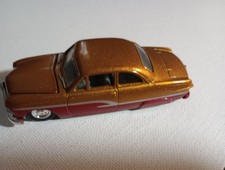 1998 Racing Champions '50 Ford Custom Lowrider Red/Gold Opening Hood 