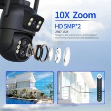 ESCAM QF500 10X Dual Lens 5MP+5MP WiFi IP Camera Night Vision Pan/Tilt Humanoid