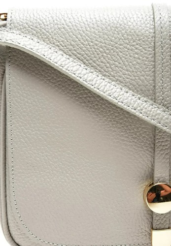 Renata Corsi Bag Handbag Crossbody Shoulder 100% Leather 21 x 25 x 6 cm - Grey - Picture 5 of 11