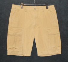 LEVI STRAUSS Two Horse Brand - Men's Sz 36 x 9" - BROWN RIP STOP CARGO SHORTS