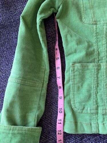 ANTHROPOLOGIE Tulle Lime Green Corduroy Button Jacket Women’s XL - Picture 6 of 13