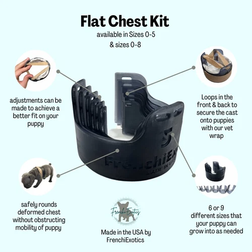 Newborn Puppy Flat Chest Kit: Whelping Essential, Sizes 0-5