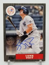 2022 Topps Series 1 LUKE VOIT Black Auto 1987 35th Anniversary /199 NY Yankees