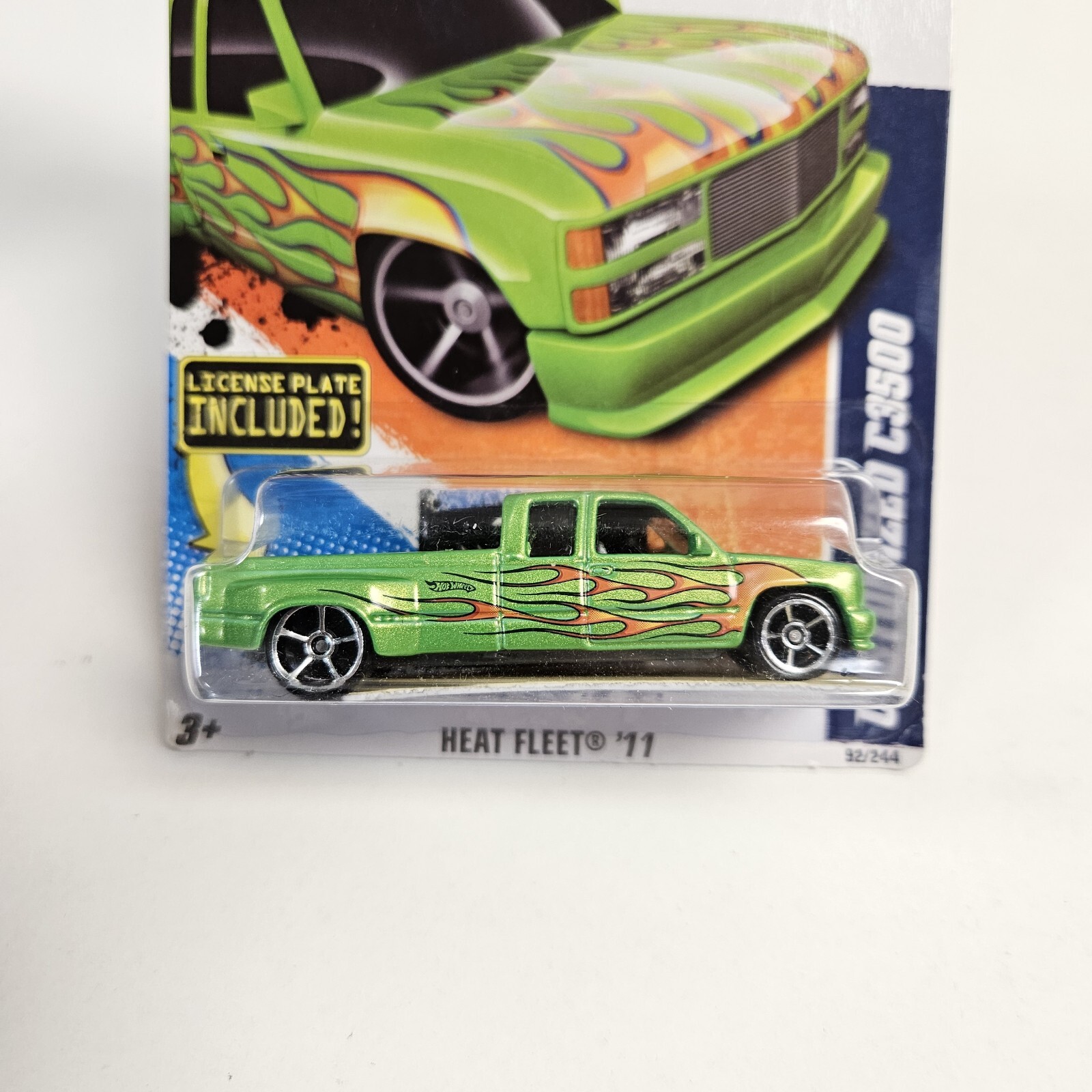 Hot Wheels Heat Fleet '11 2/10 Green Customized C3500 Toy Truck 92/244