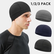 Men Cooling Skull Cap Helmet Liner Summer Quick Drying Cycling Sports Beanie Hat