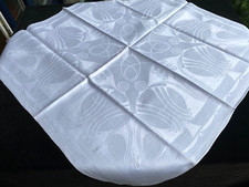 Entwurf von Prof. Peter Behrens grosse Leinendamast Tafelserviette nach 1903