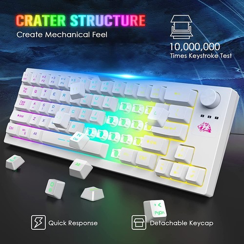 Kabellose Gaming-Tastatur und Maus-Set mit RGB-Beleuchtung für PC/MAC/PS4/5/Xbox - Afbeelding 18 van 30