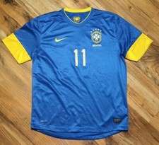 Nike Soccer Jersey Kit Mens Large Brasil Brazil Neymar 11 Logo Futbol Dri-Fit
