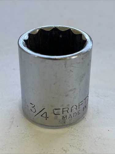 Craftsman 3/4” 12 Point 3/8" Drive Shallow Socket Made In USA