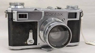 Contax II 1936 A74648 & Zeiss Sonnar 2/5cm "High Head Contaflex" de 1935 - Photo 1/4