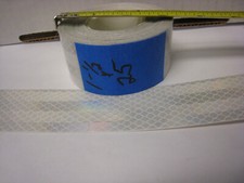 3M  3930 1-1/2" x 25' WHITE - SILVER REFLECTIVE CONSPICUITY TAPE CUSTOM CUT