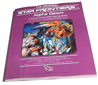 Star Frontiers Alpha Dawn game TSR softcover book of box set reprint