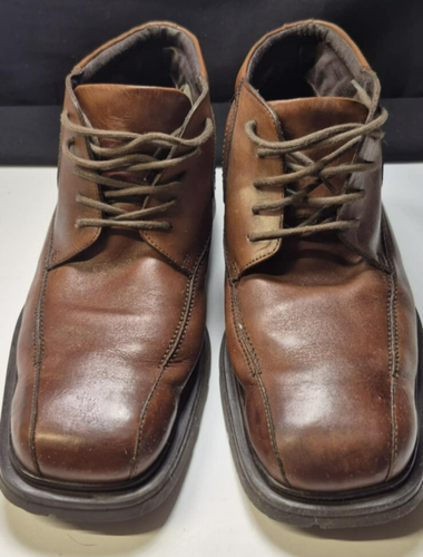 Kenneth Cole Reaction Stivali Brewster Uomo Slip-On Pelle Marrone Taglia 10,5M - Foto 2 di 12