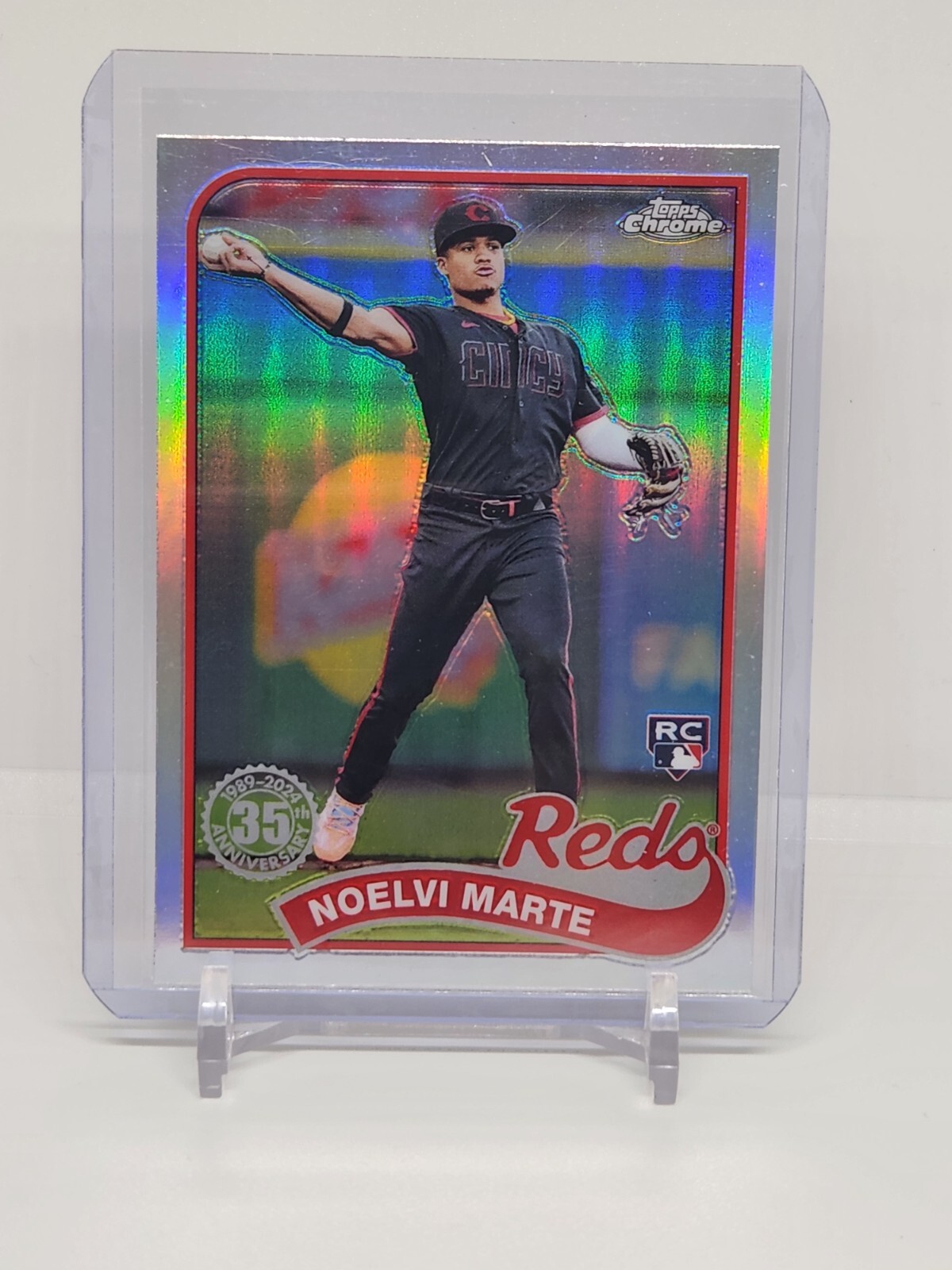 2024 Topps Chrome - #89CB-16 Noelvi Marte RC 1989 35th Insert Refractor Rookie