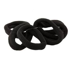 Thick Large Endless Snag Free Ponytail Elastic Bobbles Hair Band Ribbed Black Ebay