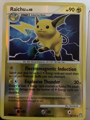 raichu pokemon card 2007 15/123 Rare Reverse Holo | eBay
