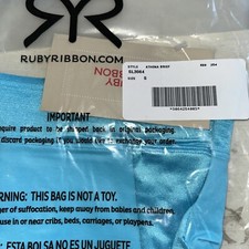 RUBY RIBBON ATHENA BRIEF IN TURQUOISE SZ Small 3064 NWT