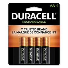 4 Duracell AA Rechargeable NiMH Batteries 2500 mAh, DX1500 