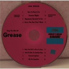 KARAOKE DISCO GREASE SINGER'S DREAM SDK-9034 CD G W/BACKGROUND TRACKS NEW