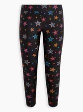 Torrid Platinum Leggings Mid Rise Liquid Multicolor Stars Black 3x 22 24 A76773